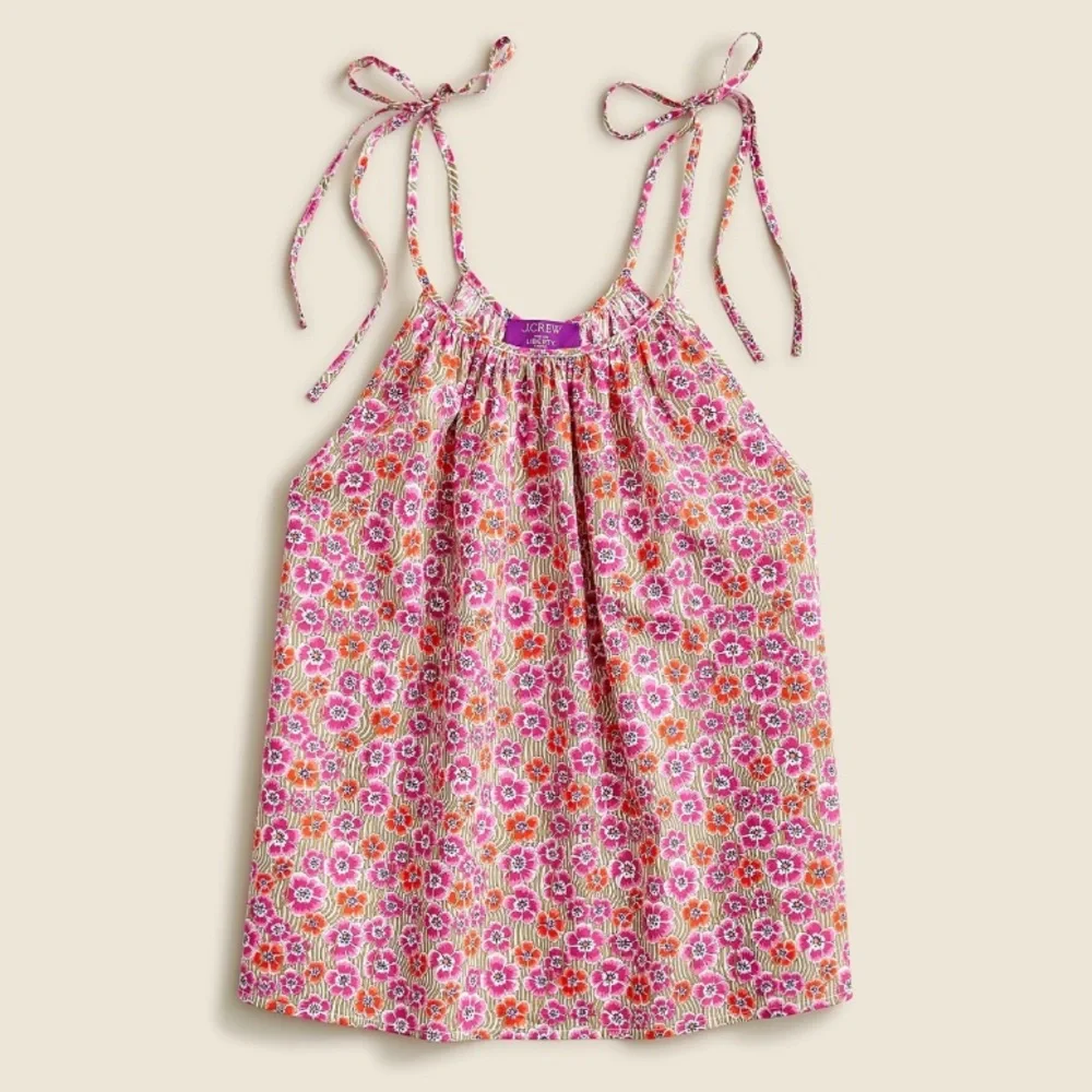 J. CREW Tie-shoulder Top in Liberty® Ellie fabric XS